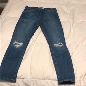 Topshop denim high waisted jeans for sale!!!